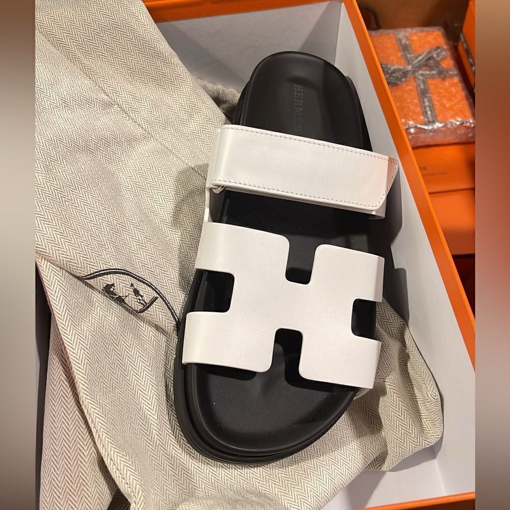 White Blanc Leather Hermes Chypre